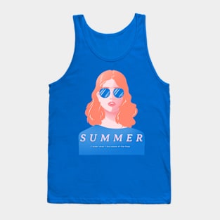 Summer time redhead lady Tank Top